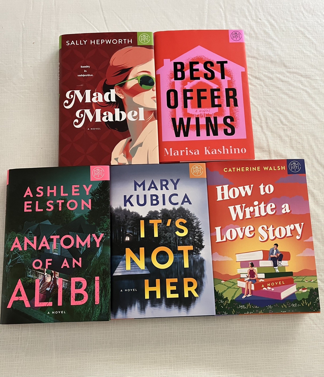 BOTM Lot x 5 Hardcover Like New, Mad Mabel, It’s Not Her, Anatomy of an Alibi