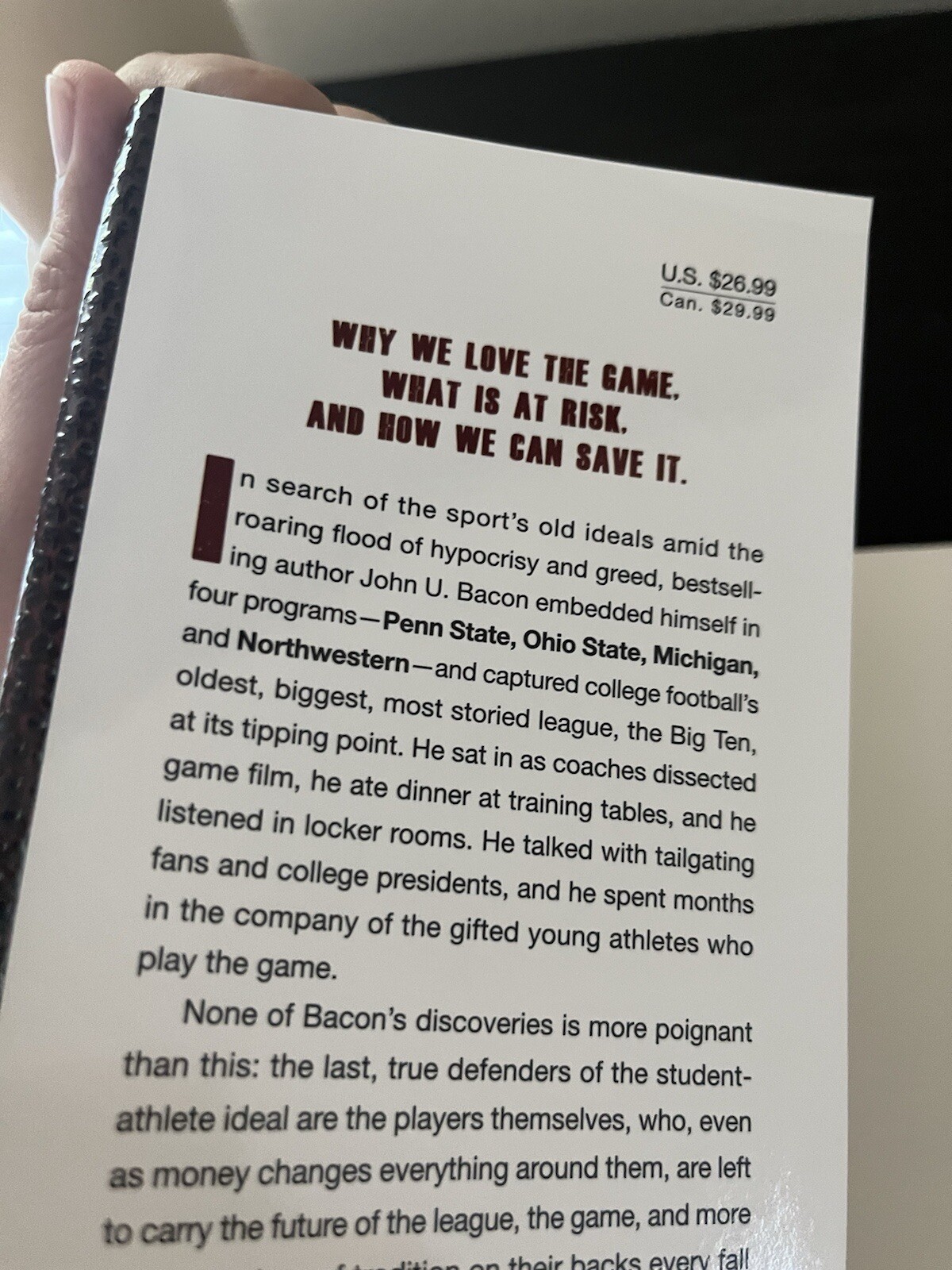 Fourth and Long : The Fight for the Soul of College Football by John U. Bacon VG