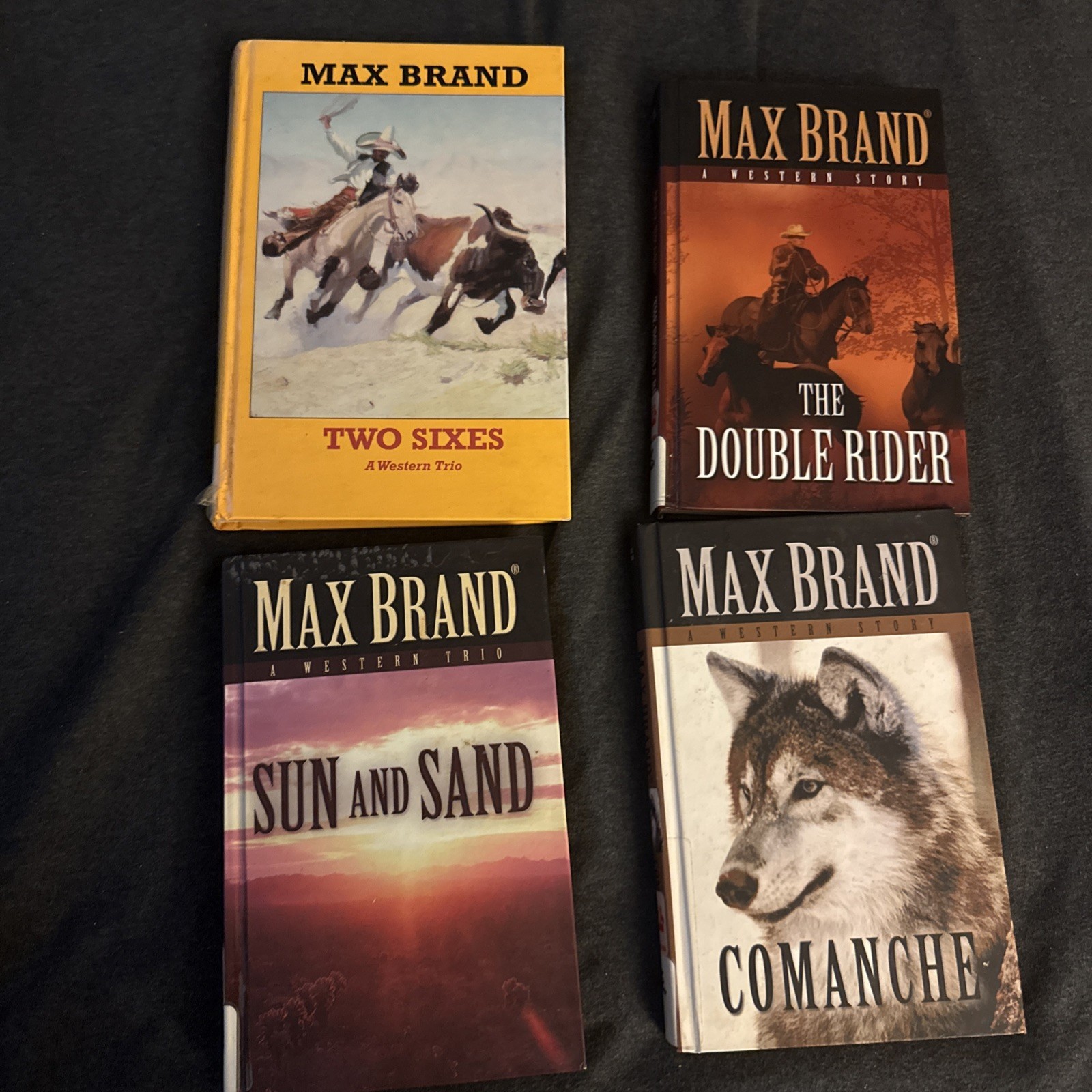 Western Novels Lot Of 4 Hardcover Books Westerns Bundle Max Brand