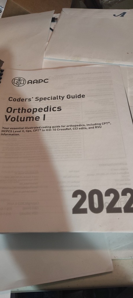 2022 AAPC coders specialty guide orthopedics volume 1 book