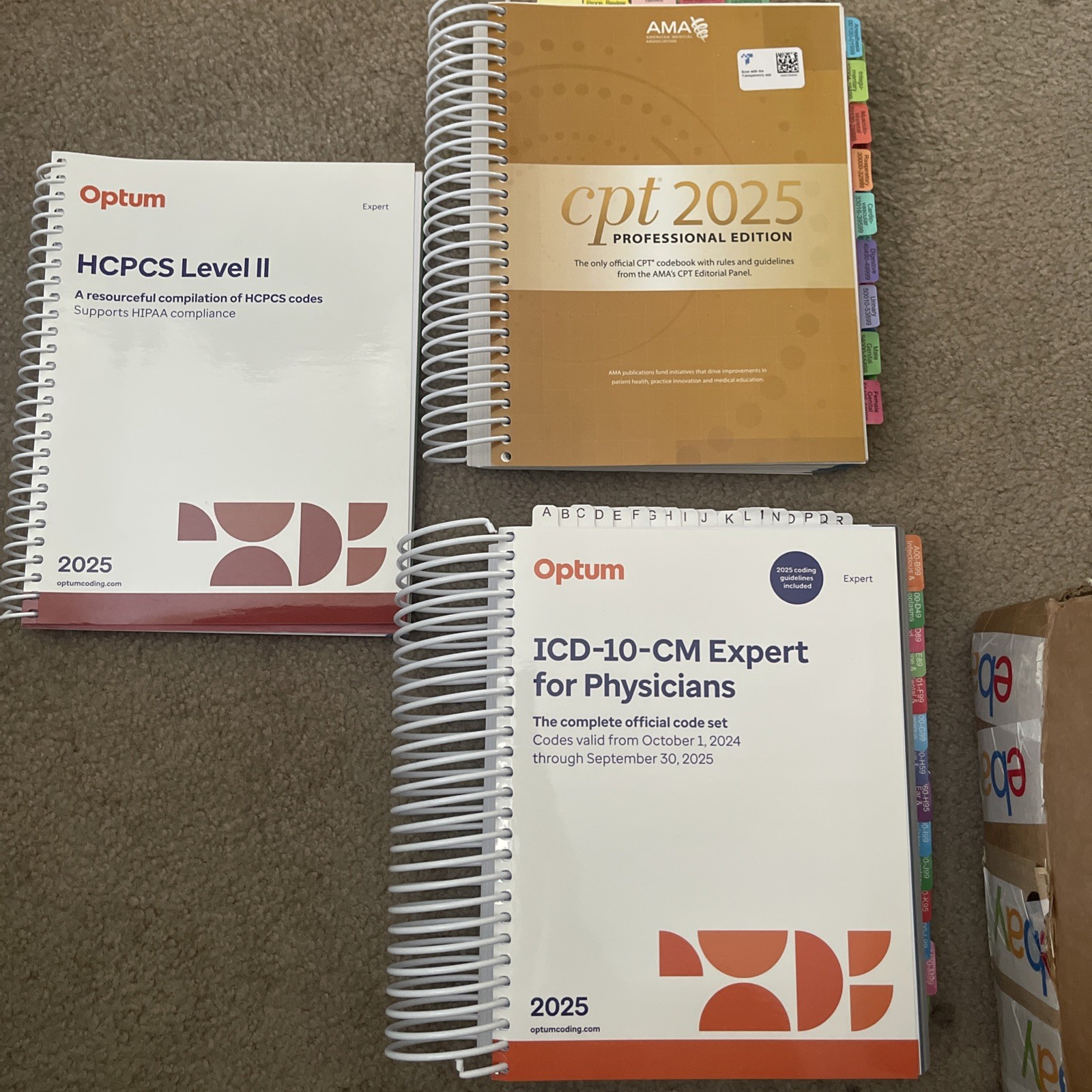 AMA CPT Book, ICD-10 Code Book, HCPCS Book – 2025 Physician Bundle by AAPC