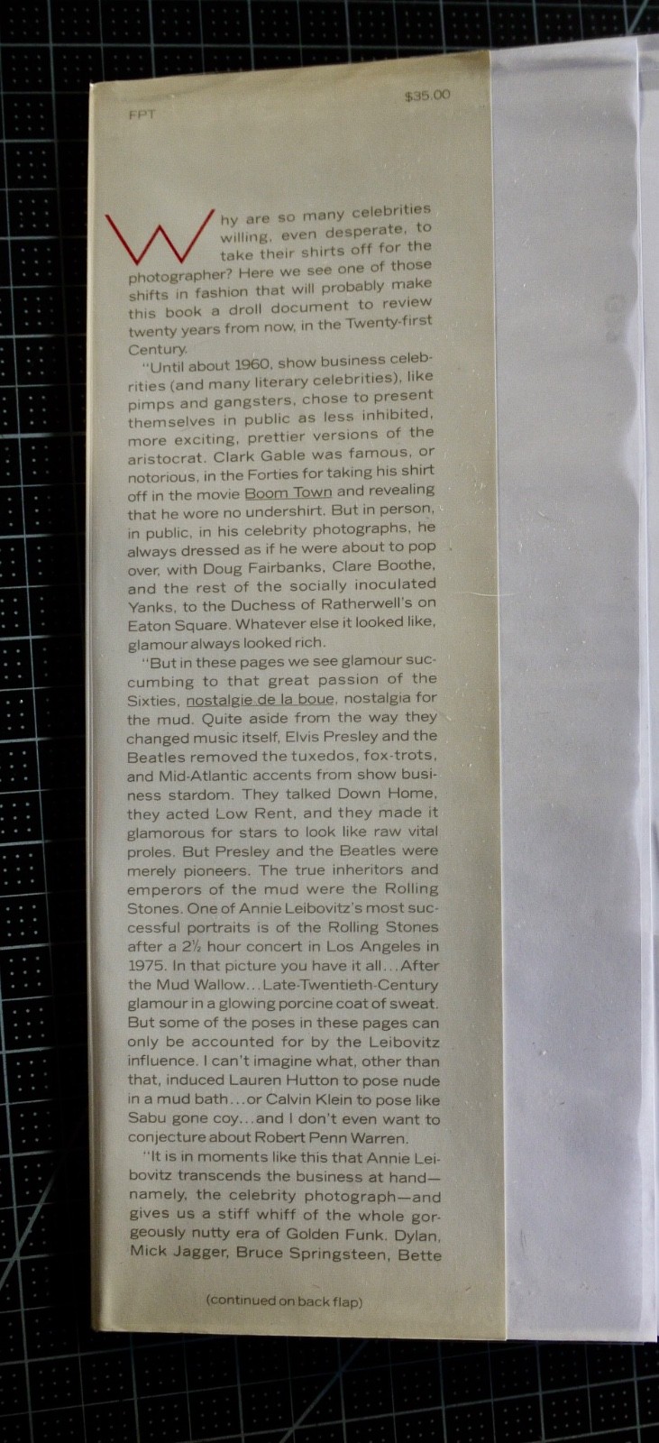 Annie Leibovitz: Photographs · Intro Tom Wolfe. First Edition/1st Printing Hdcov