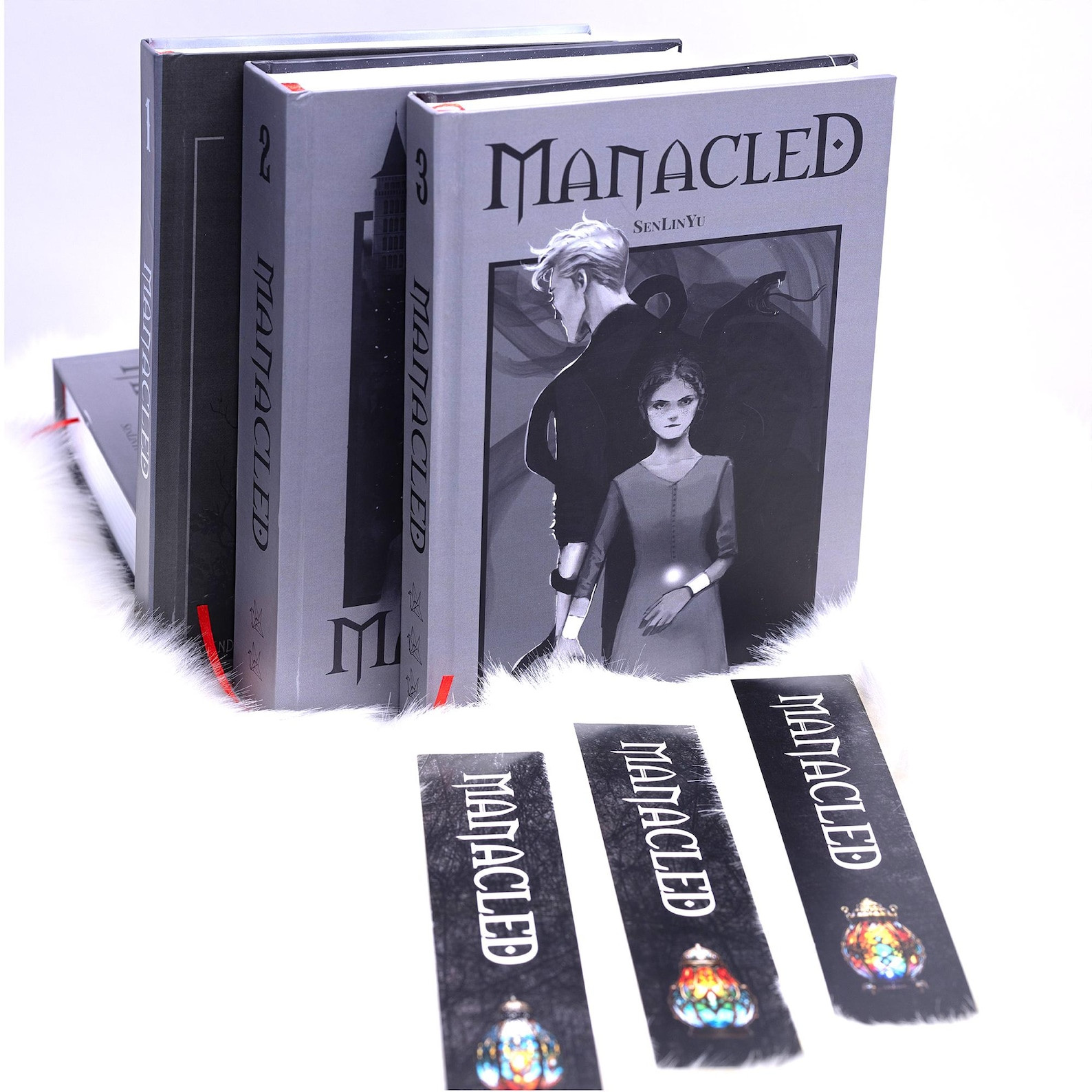 Manacled Book Series – Manacled hardcover, Deluxe 3-Volume Edition with bookmark