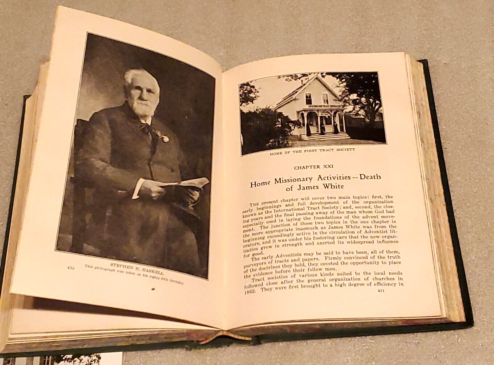 Origin & Progress of Seventh-Day Adventists, Olsen 1932, photos,text book, etc