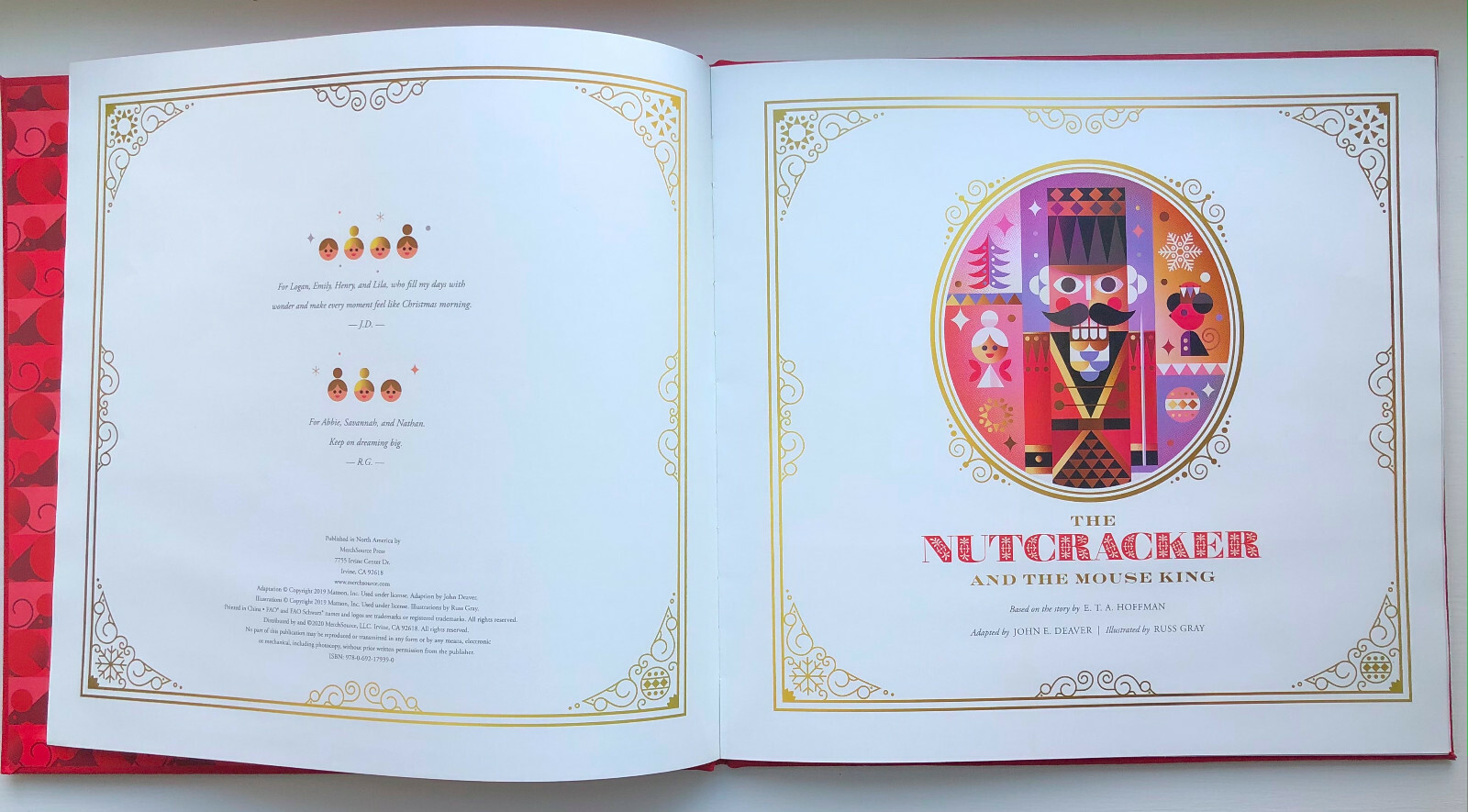 FAO Schwarz THE NUTCRACKER AND THE MOUSE KING Christmas Faux Leather Bound Book