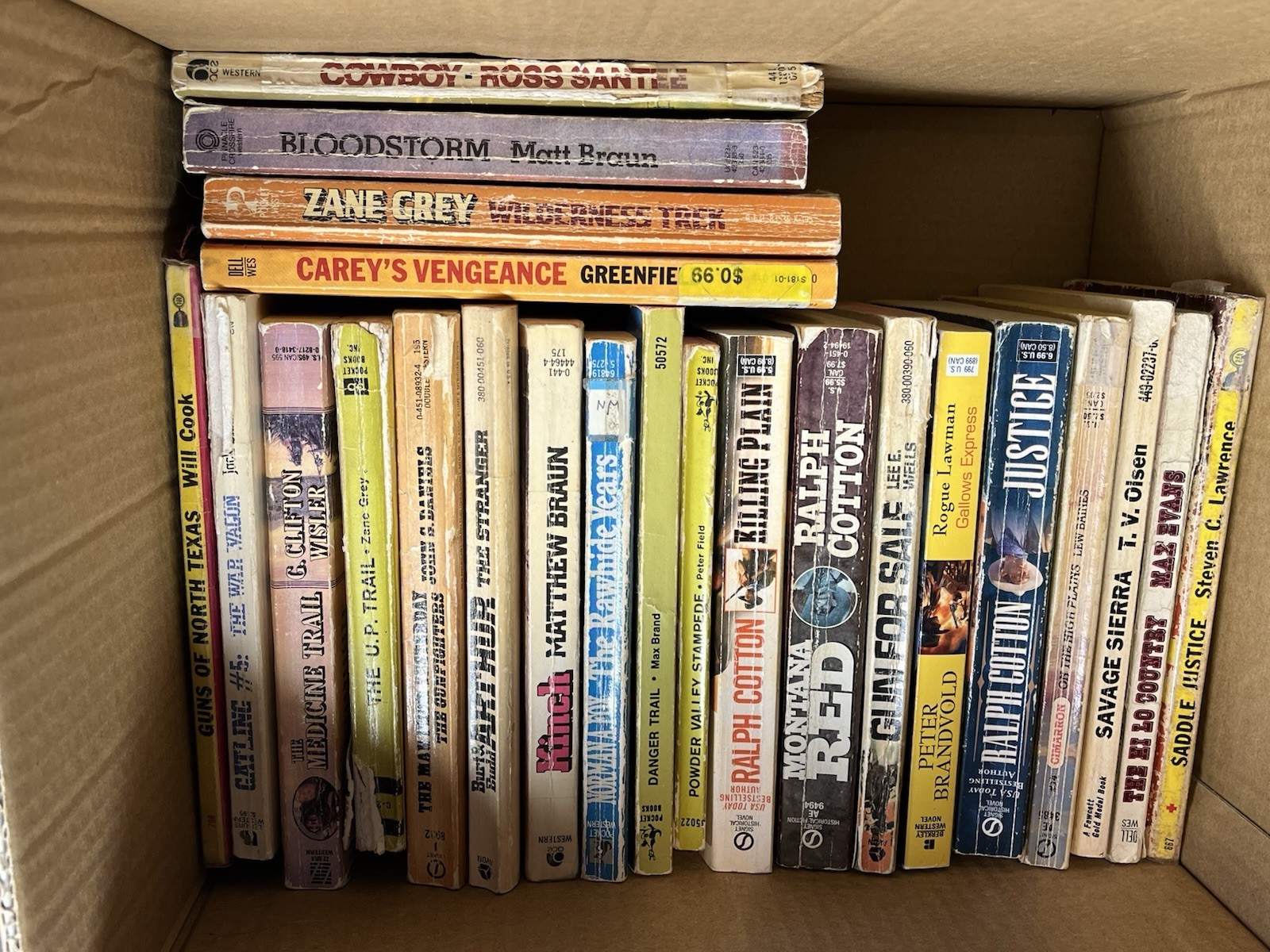 50+ WESTERN Book Lot Classic Cowboy Action ZANE GREY BRAND KELTON Vintage