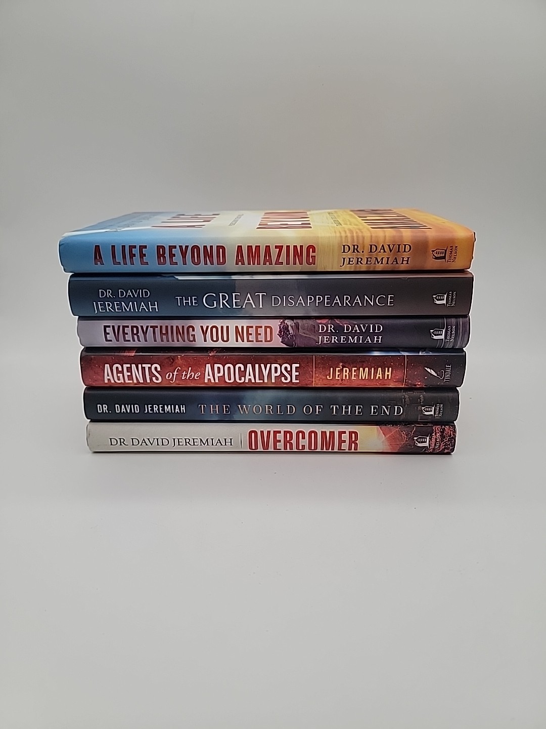 Dr. David Jeremiah 6 Book Lot Hardcover Signed Prophecy Christian Living EX