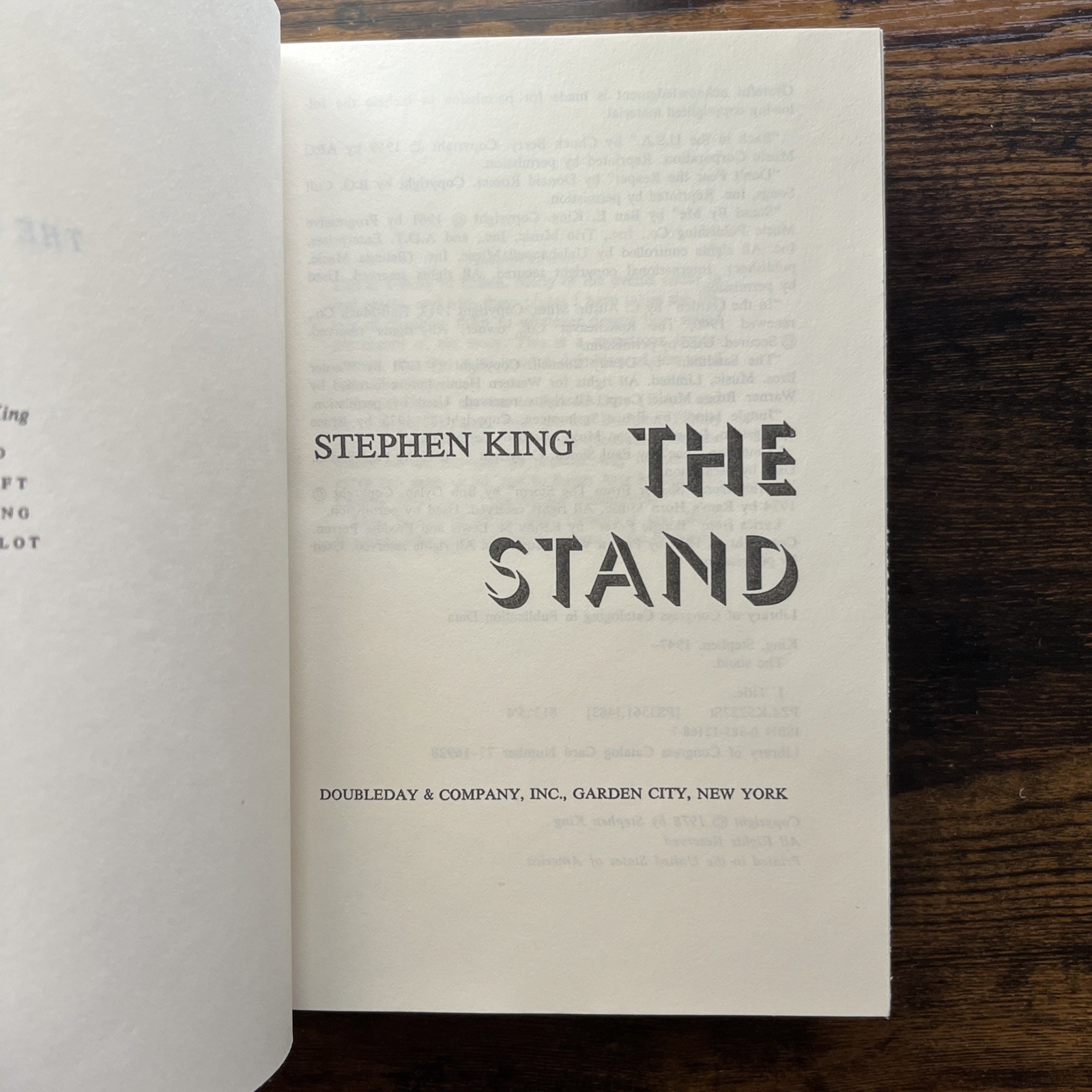 The Stand by Stephen King—1978 First Edition, later printing, HC/DJ