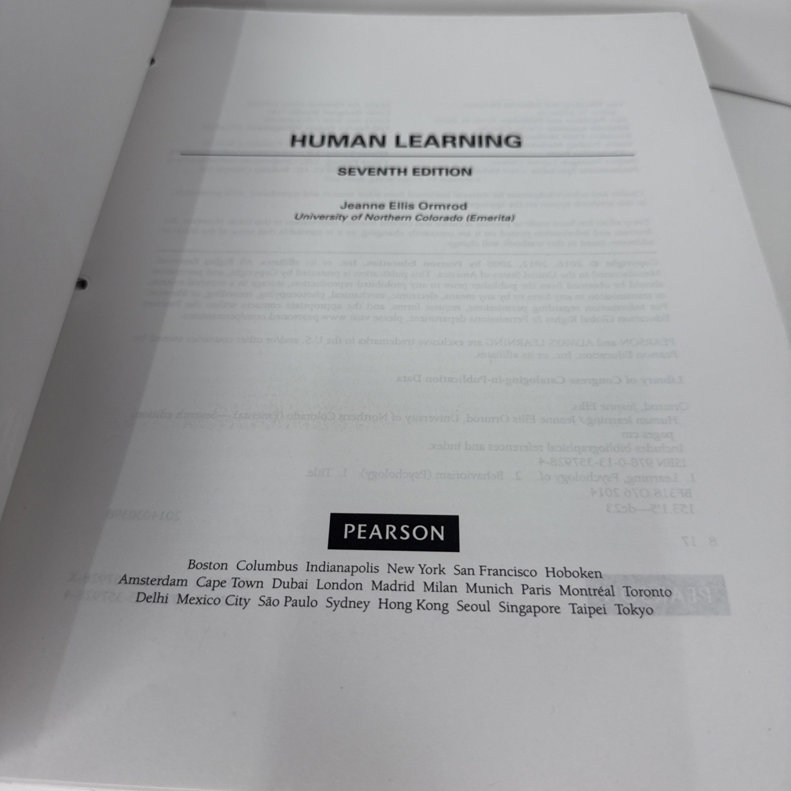 Human Learning, Loose-Leaf Version (7th Edition) by Jeanne Ellis Ormrod