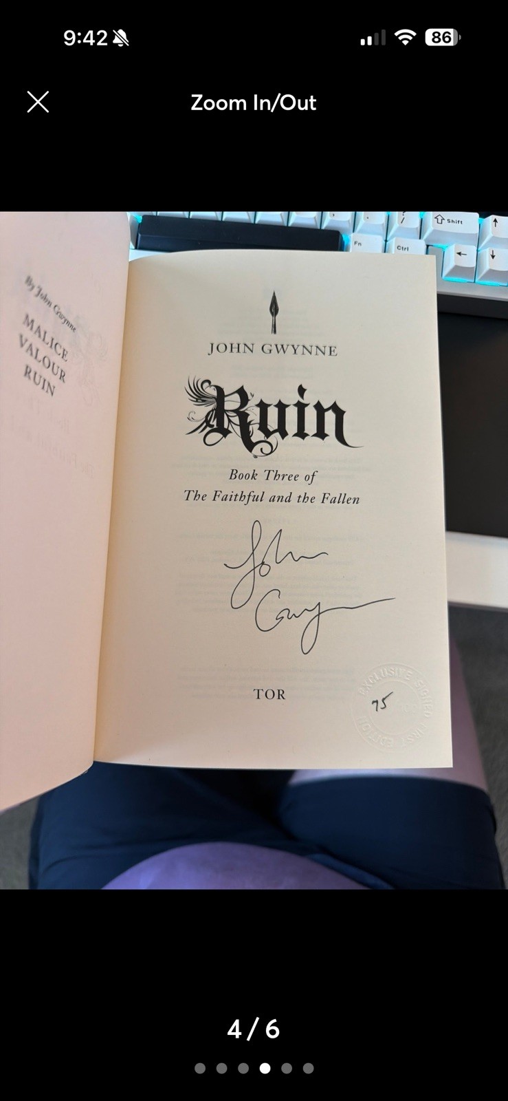 The Faithful and the Fallen Ruin by John Gwynne – Signed First Edition Hardcover