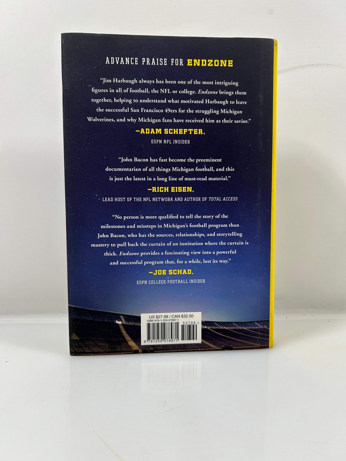 Endzone by John U. Bacon St. Martin’s Press*signed* 1st Ed 1995 HCDJ
