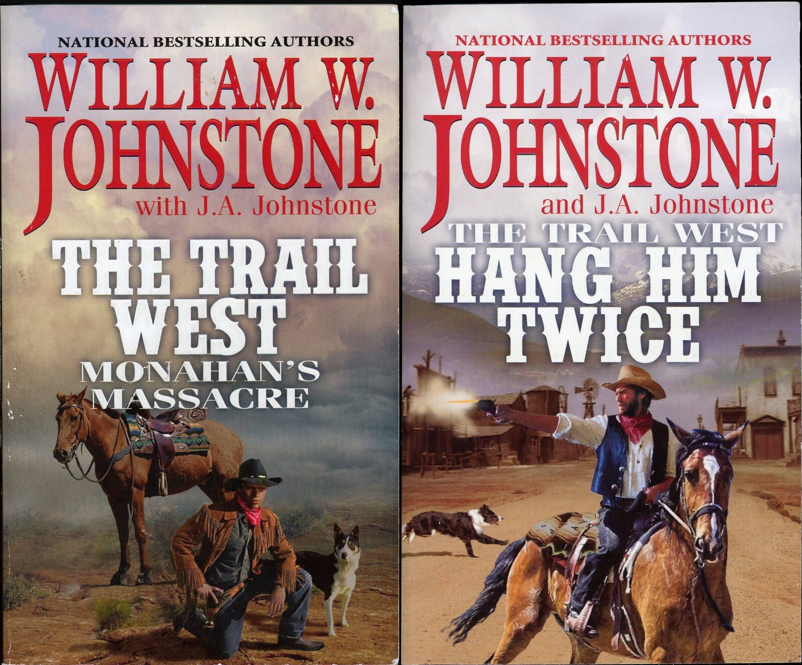 The Trail West Outlaw Western Action Lot of 2 Paperback by William W Johnstone