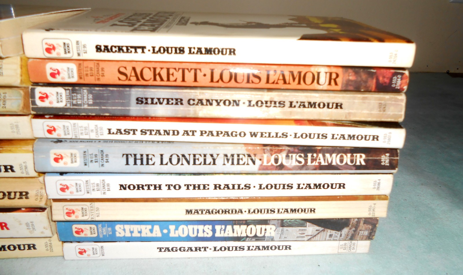 Louis Lamour Western Action Adventure Lot of 17 Paperback books 1971-1990