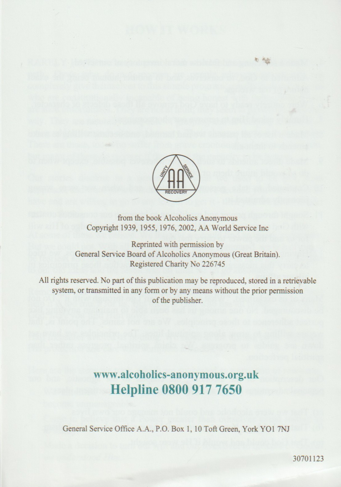 This is AA, Alcoholics Anonymous in United Kingdom, NEW leaflets, 3-piece set