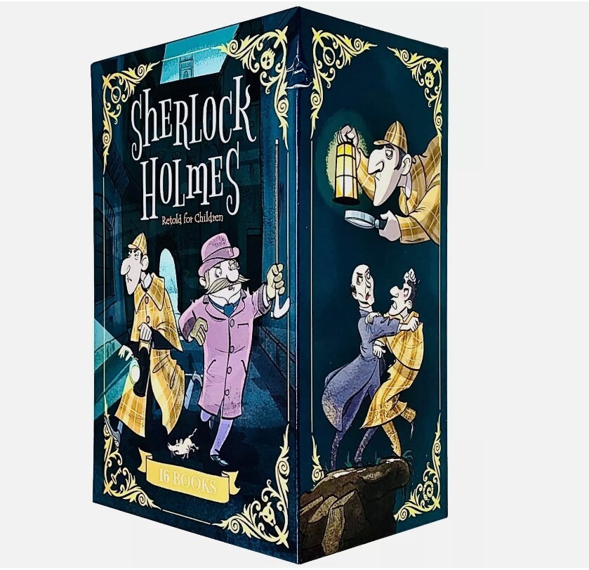 Sherlock Holmes Collection Box Set 16 Books Retold For Children Conan Doyle NEW