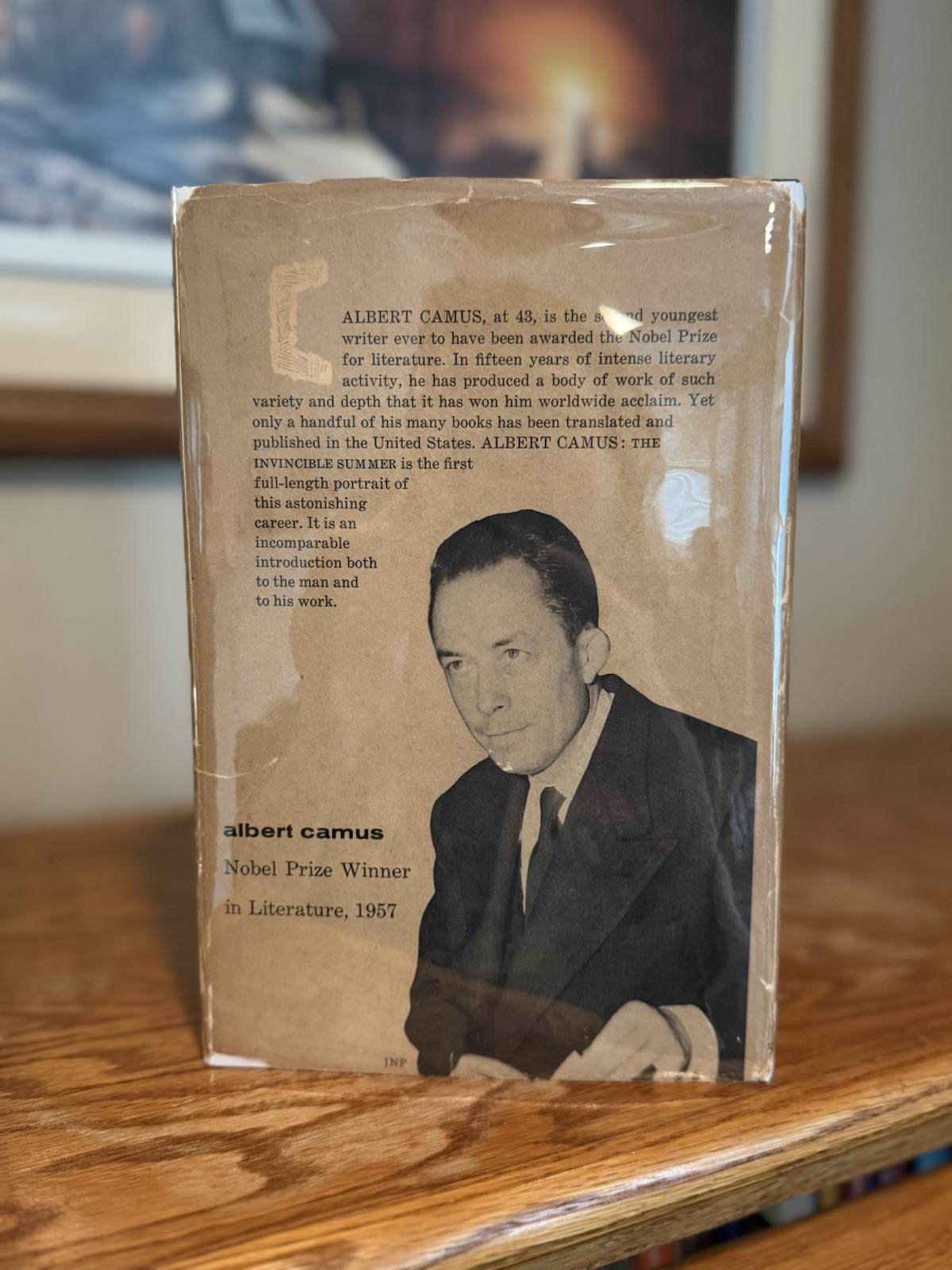 Albert Camus: The Invincible Summer by Albert Maquet 1st Edition 1958 Hardcover