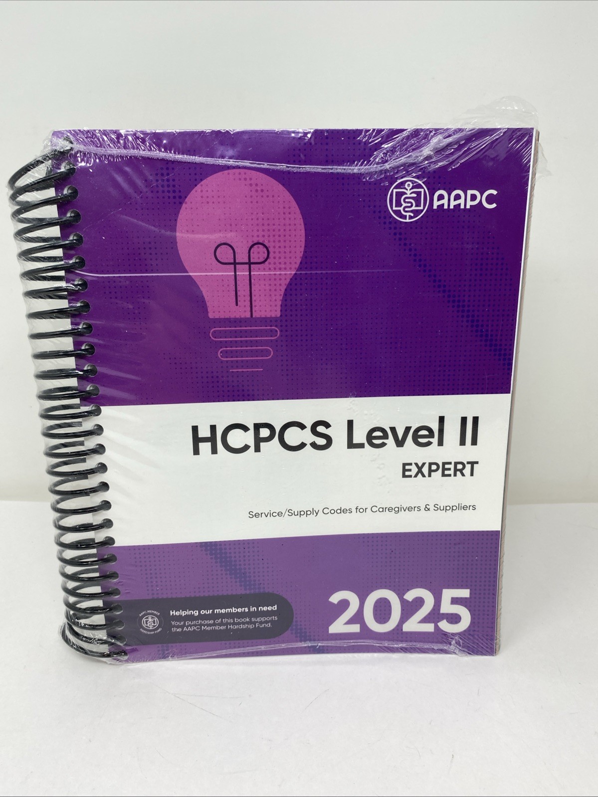 HCPCS Level II Expert 2025 AAPC Spiral Bound Brand New Sealed Minor Wrap Tear