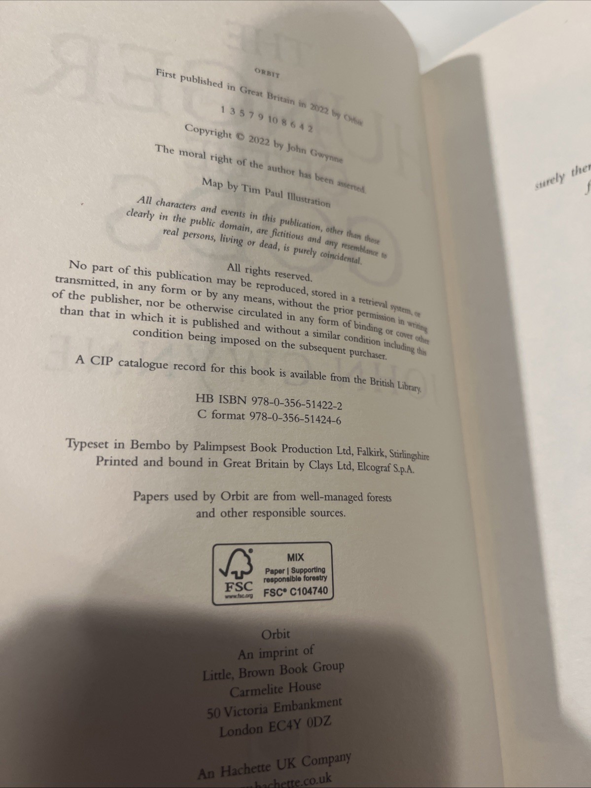Bloodsworn Saga John Gwynne Signed Hardcover