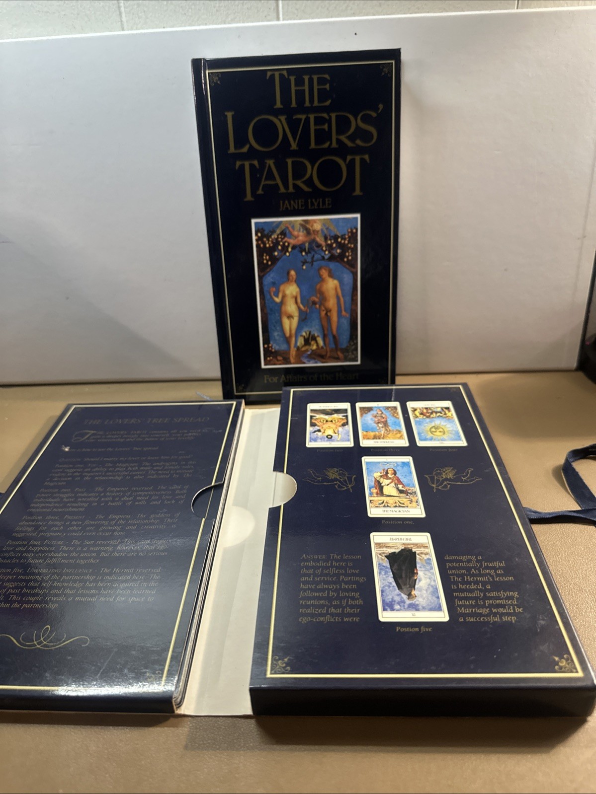 The Lovers’ Tarot: For Affairs of the Heart – Hardcover, by Lyle Jane – Good
