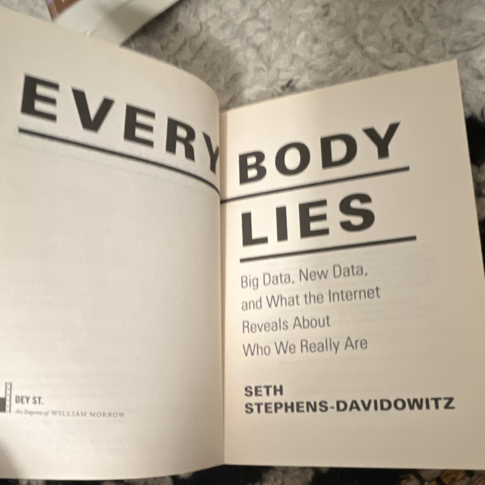 Seth Stephens-Davidowitz Everybody Lies Big Data Paperback Dey St. 2017