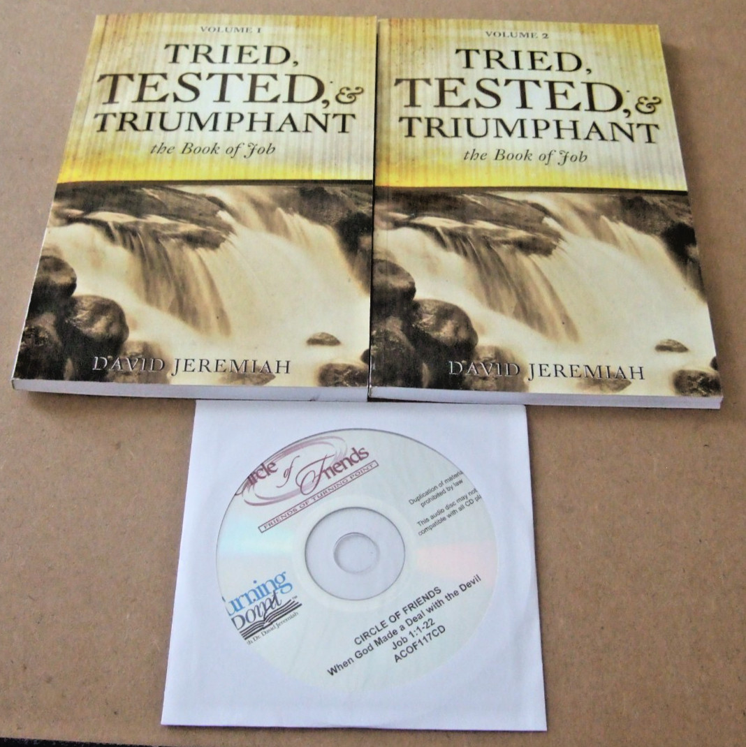 DR. DAVID JEREMIAH STUDY GUIDES TRIED, TESTED & TRIUMPHANT 2010 VOL 1-2 +CD