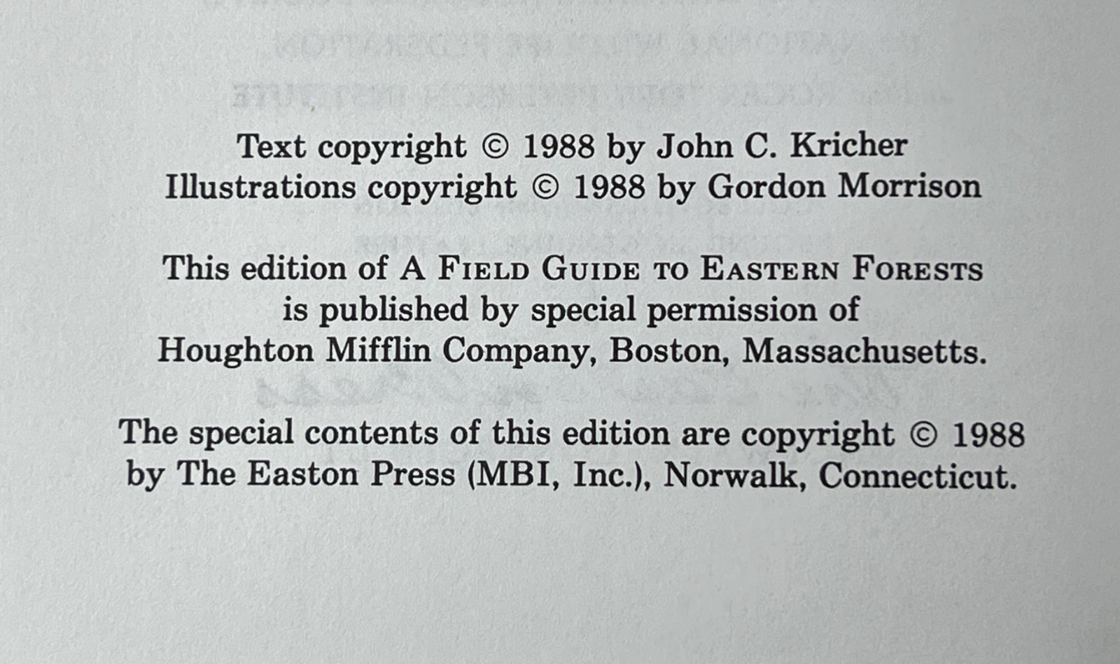 EASTON PRESS: Eastern Forests: North America by John Kricher – 1988 Leather HC