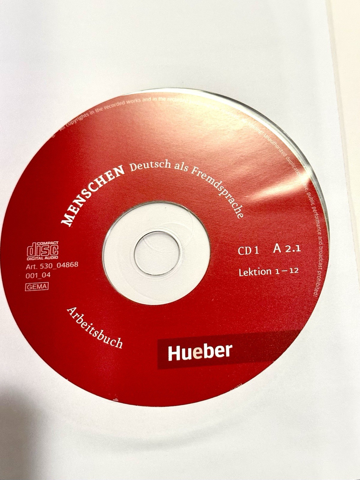 MENSCHEN SECHSBANDIGE AUSGABE: ARBEITSBUCH A2.1 with Audio CD 💎MINT