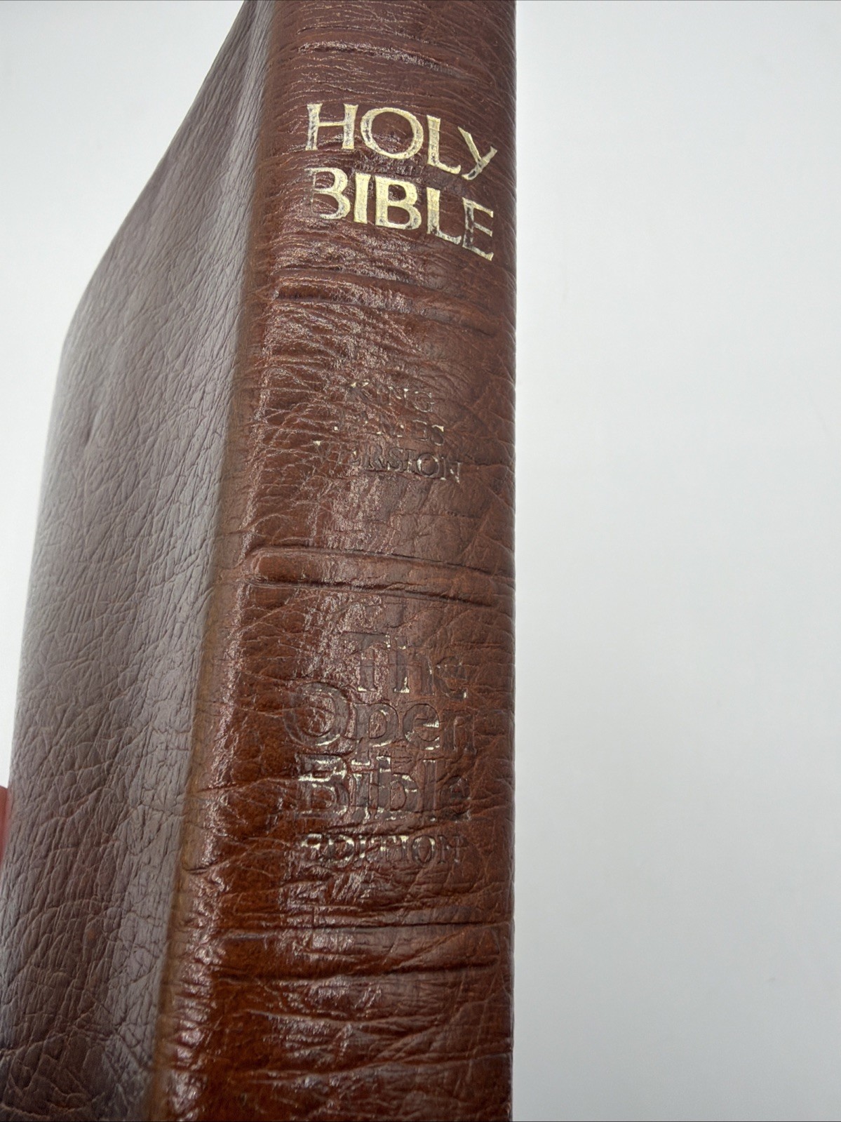 Holy Bible The Open Bible Edition Nelson 658BR Brown Leather 1975 Red Letter