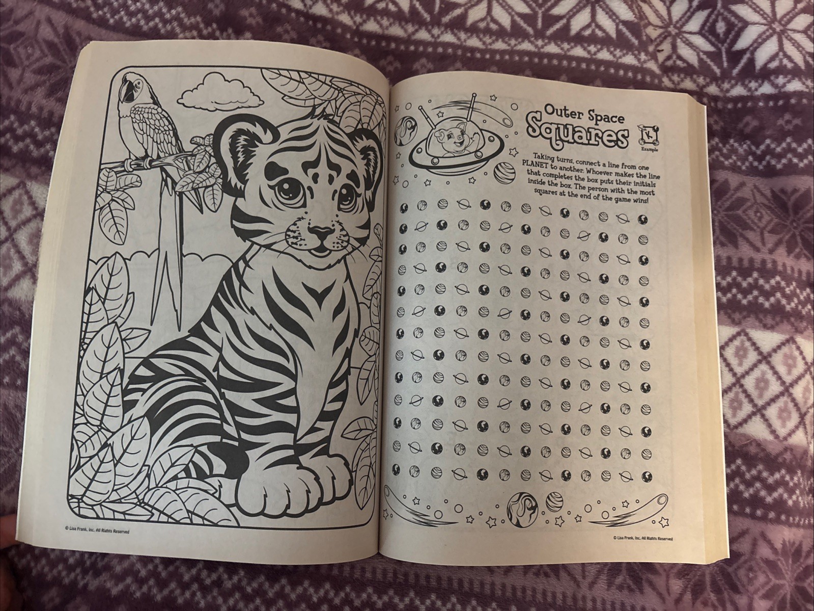 Lisa Frank Coloring and Activity 288 Pages Book NO STICKERS (2 Pages Used)