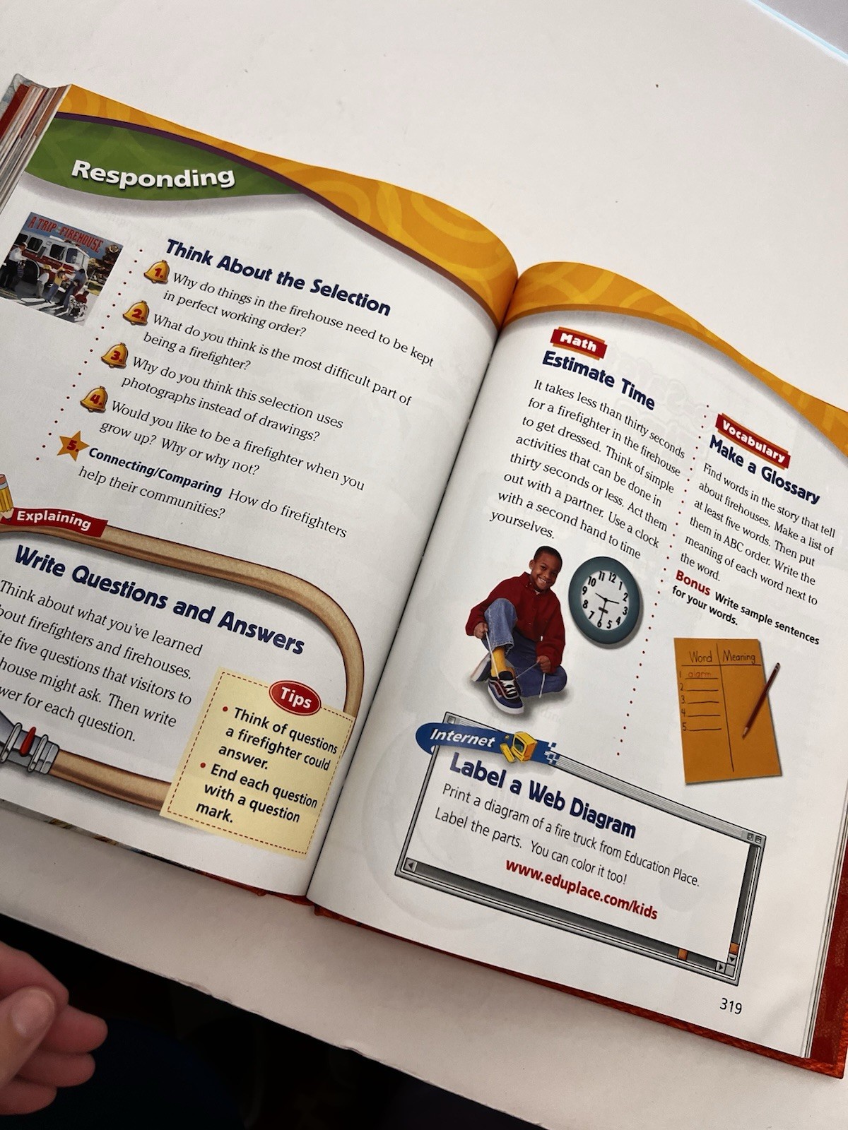 HOUGHTON MIFFLIN READING: Student Anthology Textbook Grade 2.1 Adventures – GOOD