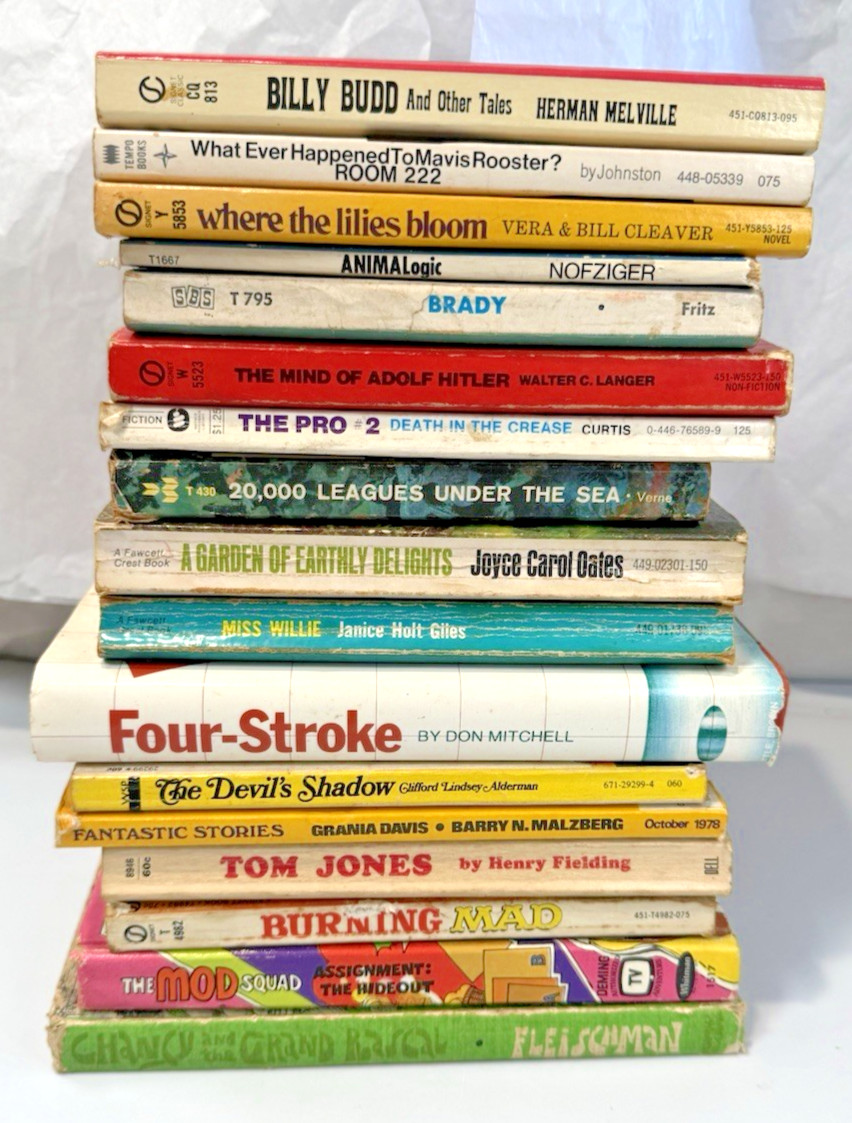 Vintage Mixed Lot of 17 Fiction Novel Books Various Authors & Genres