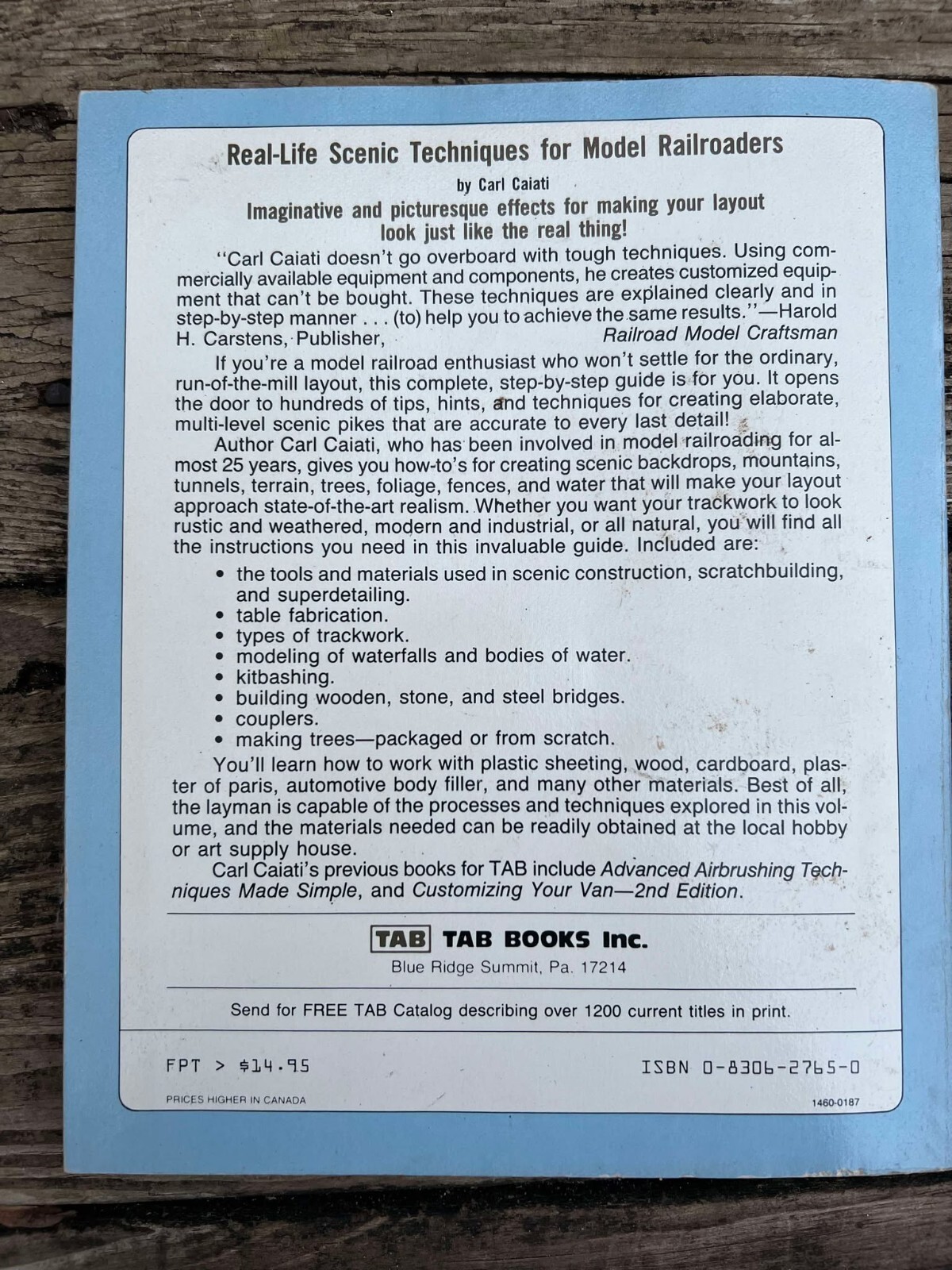 Real Life Scenic Techniques for Model Railroaders By Carl Caiati 161 Pages SC