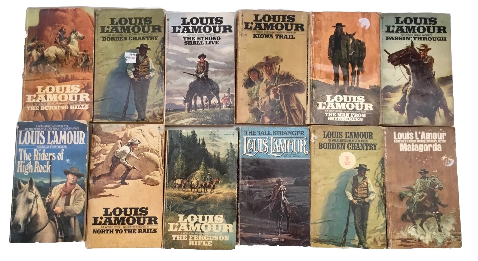 Louis L’amour Lot 12 American Action Western Story Paperback Wild West Novels