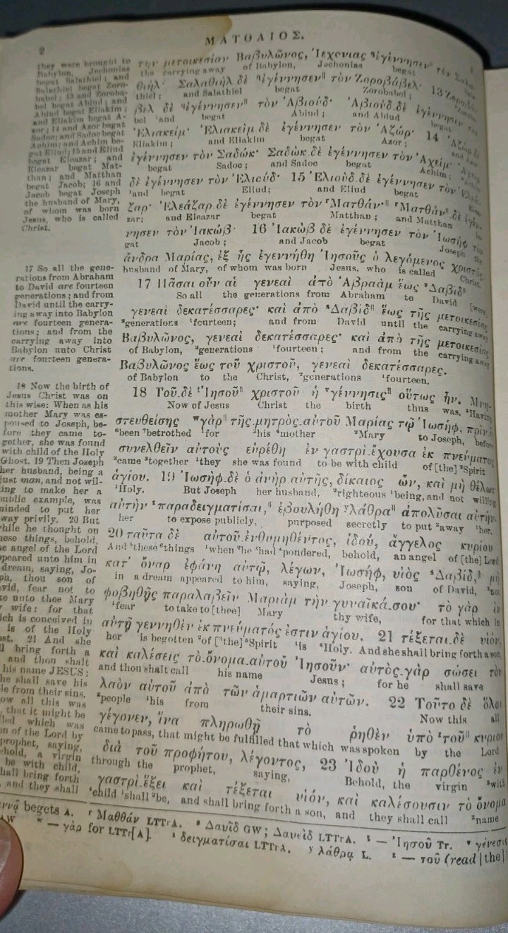 The Englishmans Greek New Testament Interlinear Literal Translation 1896 SEE PIC