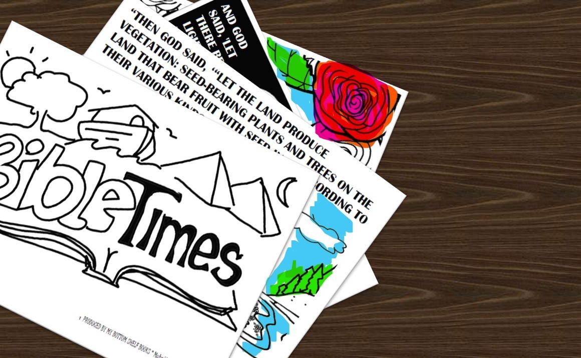 DIGITAL- 2026 BIBLE TIMES ACTIVITY COLOR BOOK vol 1 GENESIS 1*PRINT REQ’D* 11pgs