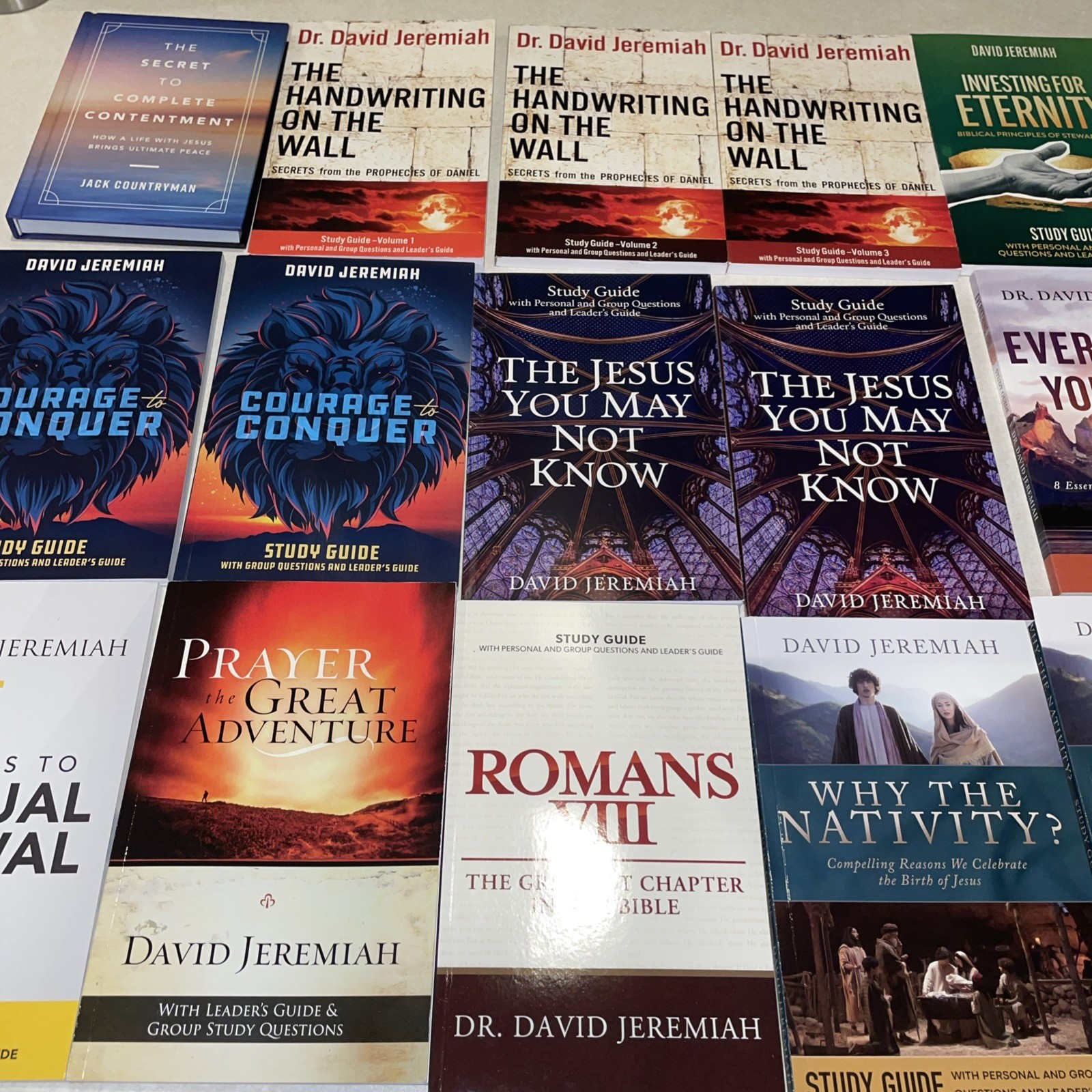 Dr. David Jeremiah Paperback Study Guide Book Lot Of 15 Christian Study Books