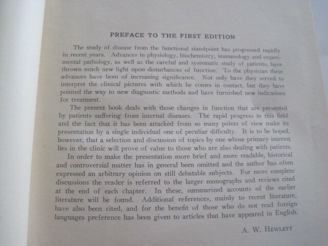 Pathological Physiology Of Internal Diseases Hewlett Medicine 1928