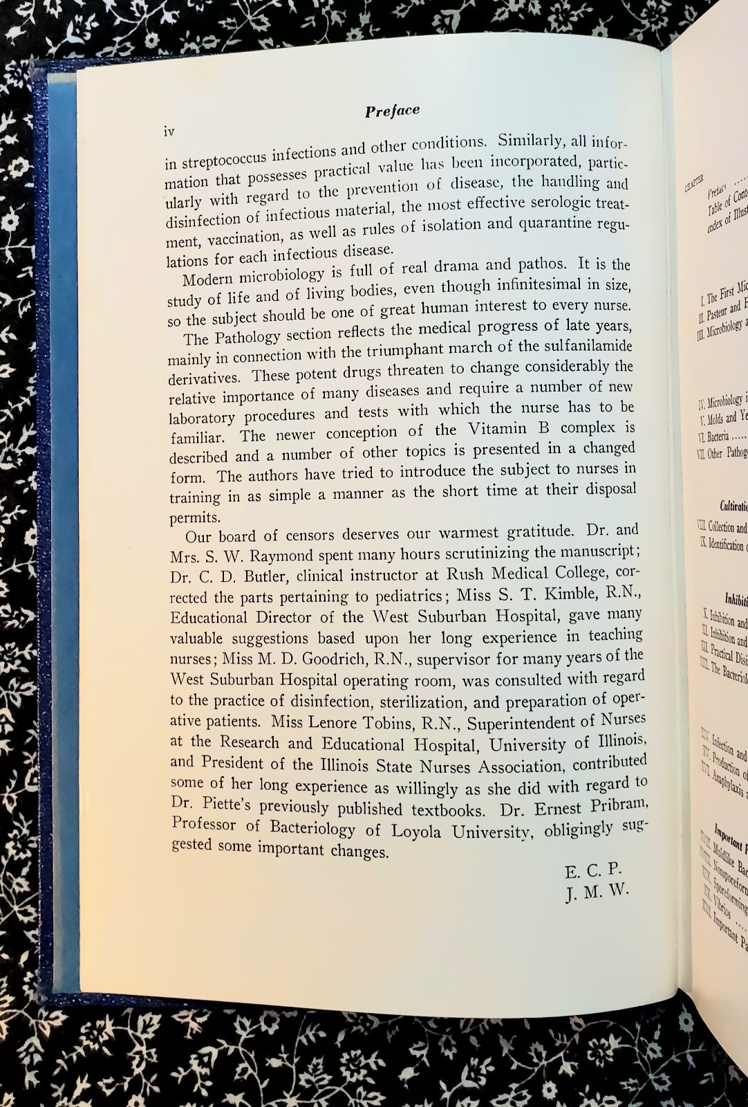 Microbiology Pathology And Nursing Eugene C. Piette, 1940, HC