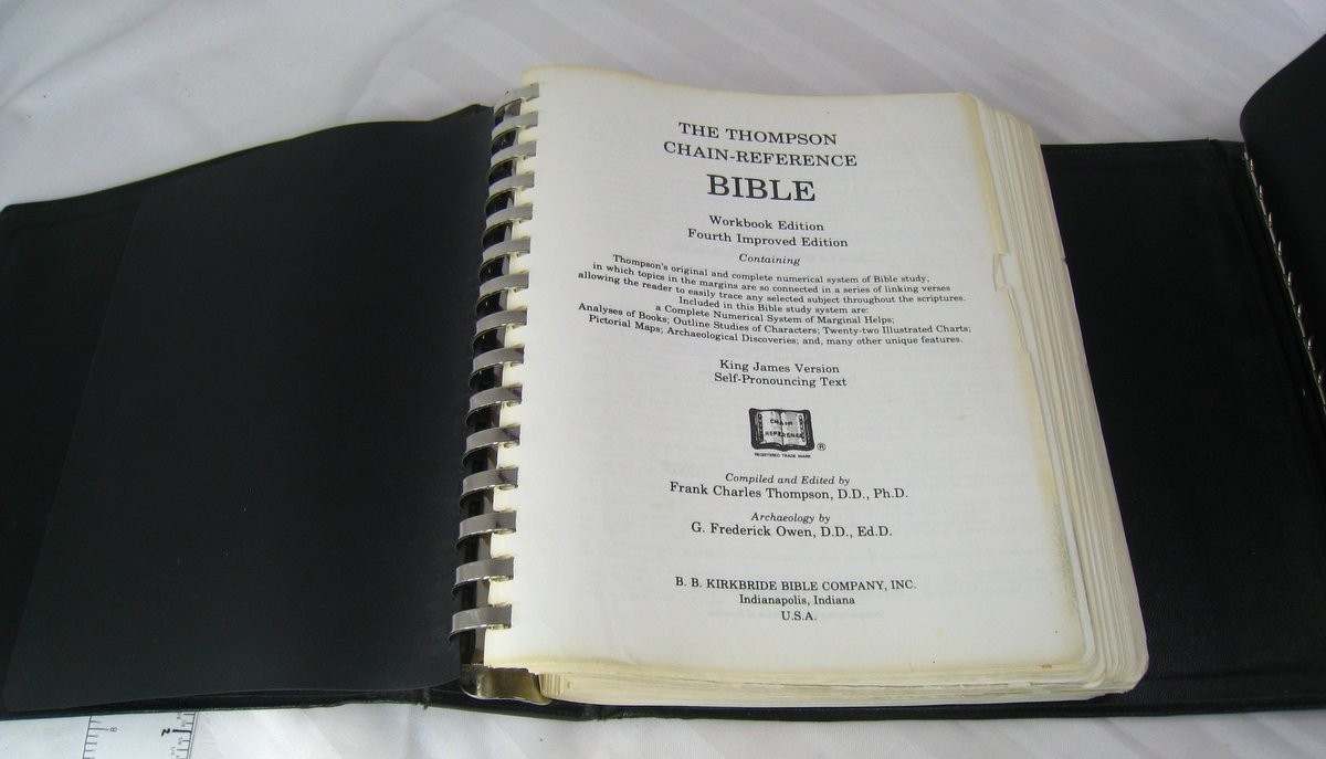 Thompson Chain Reference Bible Loose Leaf Wide Margin KIRKBRIDE 1964 4th Ed. KJV