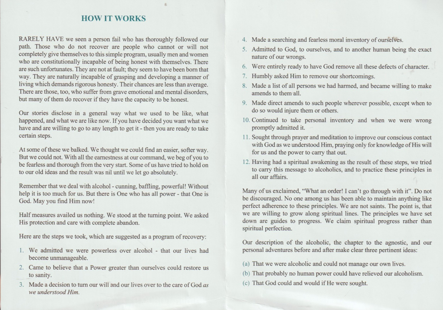 This is AA, Alcoholics Anonymous in United Kingdom, NEW leaflets, 3-piece set