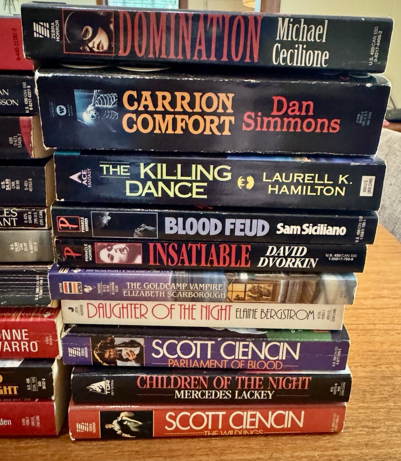 VAMPIRE Dracula PAPERBACK Book LOT Horror PN ELROD Les Daniels DAN SIMMONS++