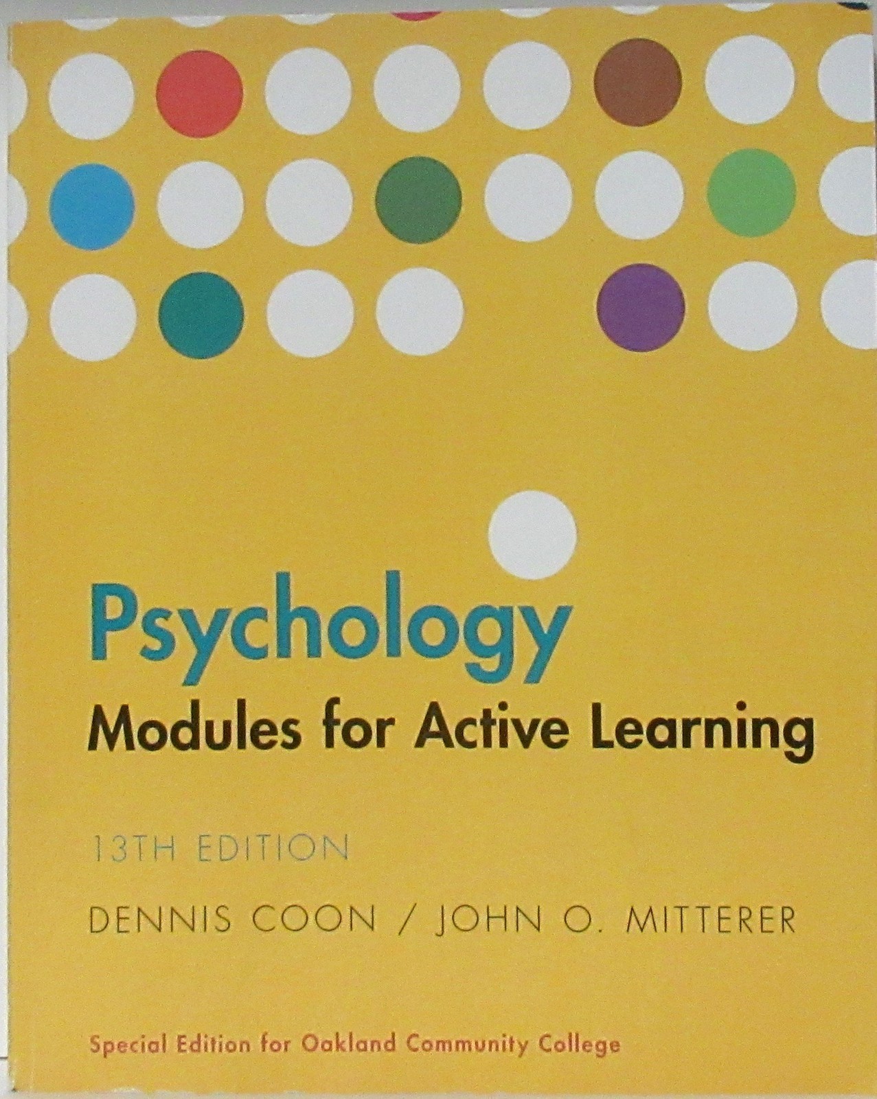 Psychology Modules for Active Learning 13th Edition – paperback Dennis Coon/…