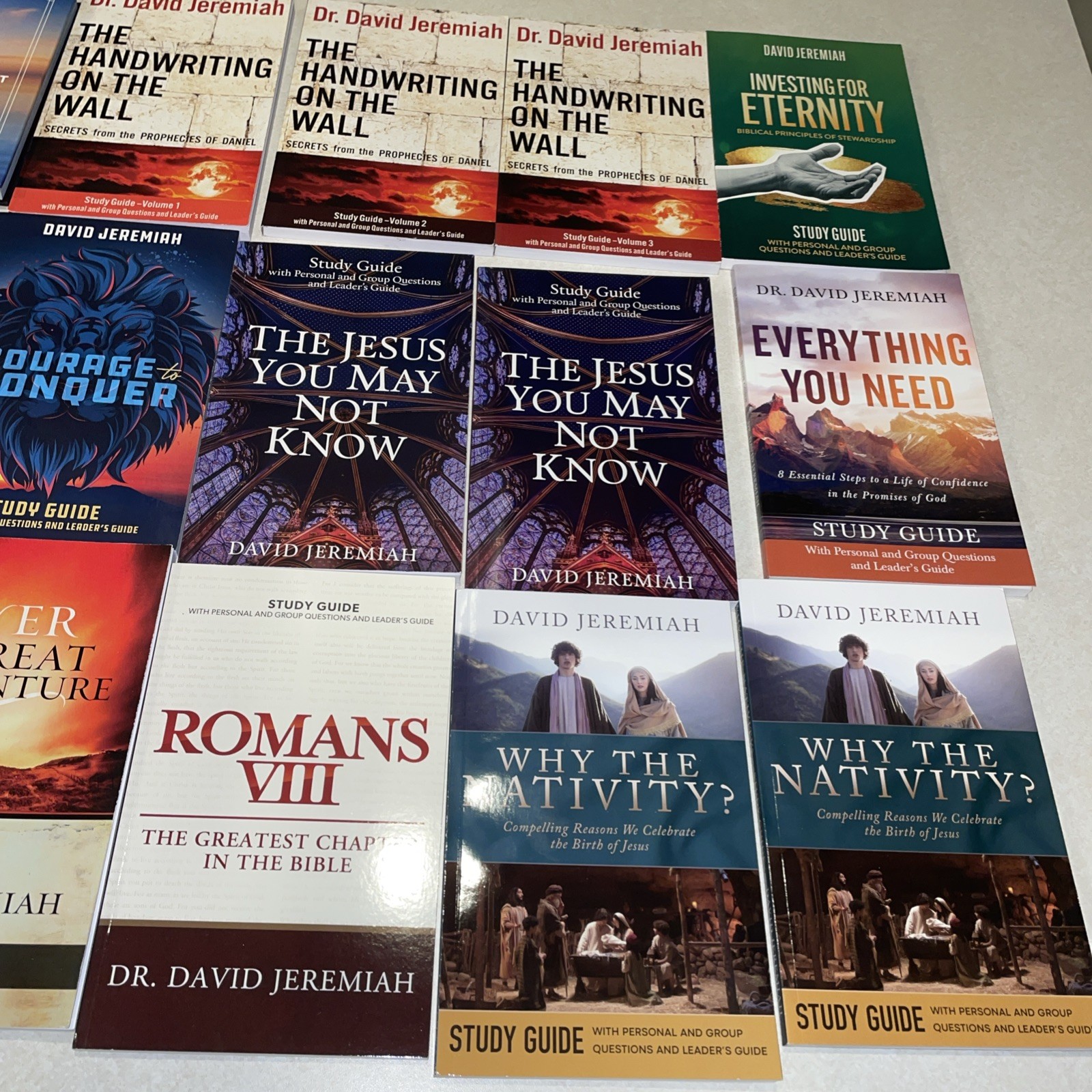 Dr. David Jeremiah Paperback Study Guide Book Lot Of 15 Christian Study Books