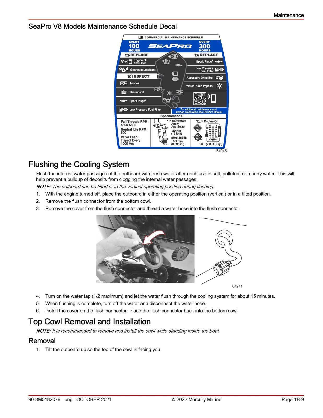 MERCURY V6 175 200 225 V8 200 225 250 300 FourStroke Service Manual 2022