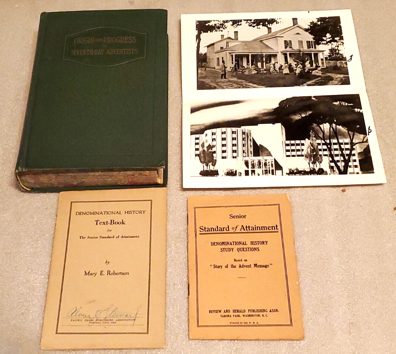 Origin & Progress of Seventh-Day Adventists, Olsen 1932, photos,text book, etc